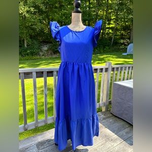 SHEIN Ruffled Sleeves Tiered Dress. Size Large